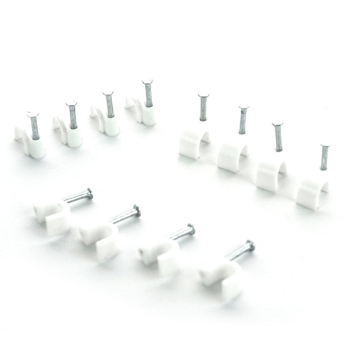 BG CCR7/50 White Round 7mm Cable Clips - 50 Pack - westbasedirect.com