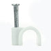 BG CCR7/50 White Round 7mm Cable Clips - 50 Pack - westbasedirect.com