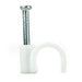 BG CCR8/50 White Round 8mm Cable Clips - 50 Pack - westbasedirect.com