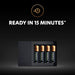 Duracell CEF15 Expert Battery Charger + 4xAA - westbasedirect.com