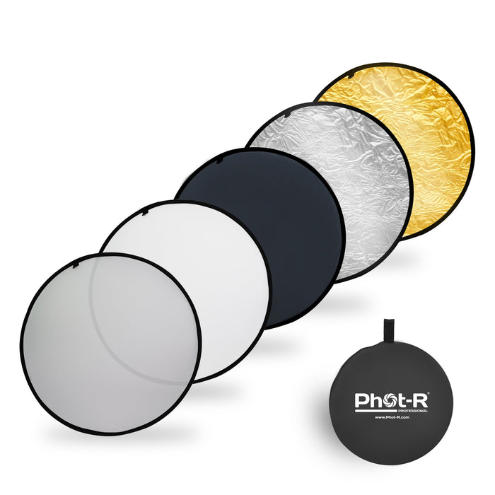 Phot-R 80cm Collapsible 5-in-1 Studio Reflector - westbasedirect.com