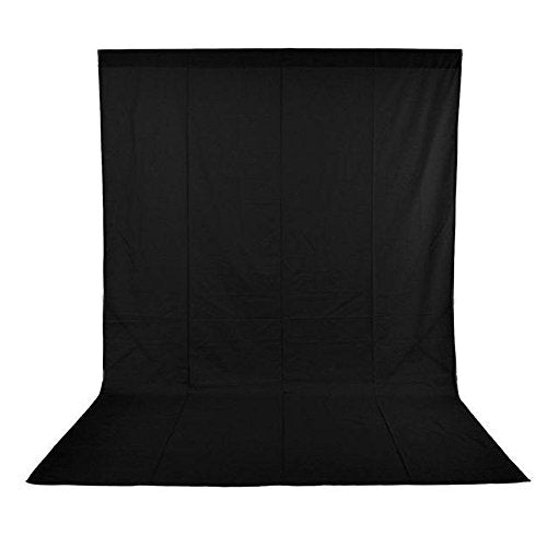 Phot-R 3x6m Black 100% Cotton Backdrop - westbasedirect.com