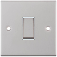 Selectric DSL107 5M 1 Gang 10AX Intermediate Switch - Satin Chrome, White Insert