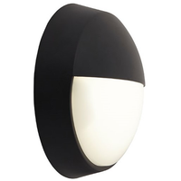 Ansell AHELED/EB/PIR Helder 12.5W IP54 CCT Circular Eyelid Bulkhead c/w PIR Black 3000K/4000K/6000K