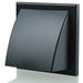 Blauberg DK-125-PVC-BLK Ventilation PVC Flexible Duct Cowled Wall Kit 5" 125mm Black - westbasedirect.com