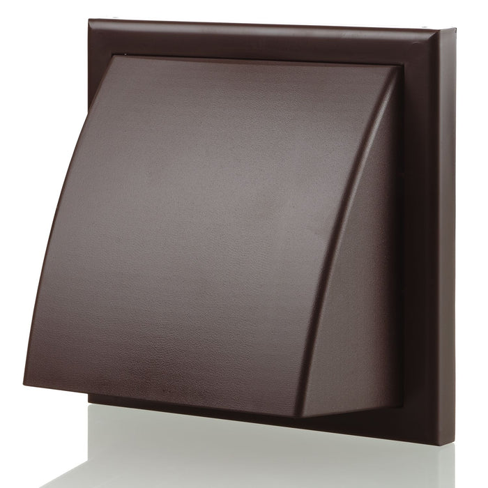 Blauberg BB-CHK-150-3-VKBR Cooker Hood Cowled Wall Shutter Vent Duct Kit Fan Extractor 6" 150mm Brown - westbasedirect.com