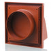 Blauberg DECOR 185X185/150HK TERRACOTTA Plastic Cowled Hooded Air Ventilation Wind Baffle Wall Grille 6" 150mm - westbasedirect.com