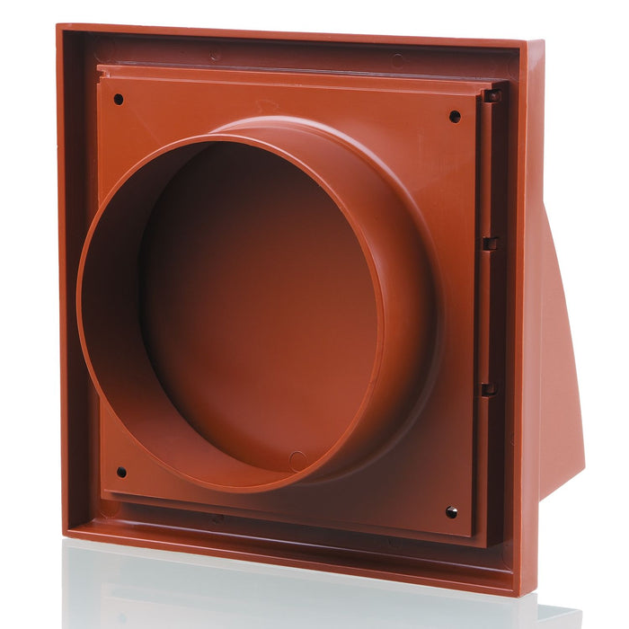 Blauberg BB-CHK-150-3-VKTE Cooker Hood Cowled Wall Shutter Vent Duct Kit Fan Extractor 6" 150mm Terracotta - westbasedirect.com