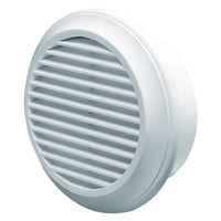 Blauberg DECOR 125-MB WHITE Round Plastic Vented Fixed Blade Air Ventilation Louvred Wall Soffit Cover Grille 5