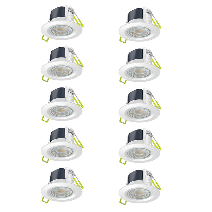 Collingwood DLT389MWA10 H2 Lite Select 5W CCT Switchable LED Fire-Rated Downlight Dimmable 2700K/3000K/4000K (10 Pack) - westbasedirect.com