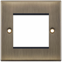 Selectric 5M-10 5M 2 Aperture Euro Media / Data Plate - Antique Brass