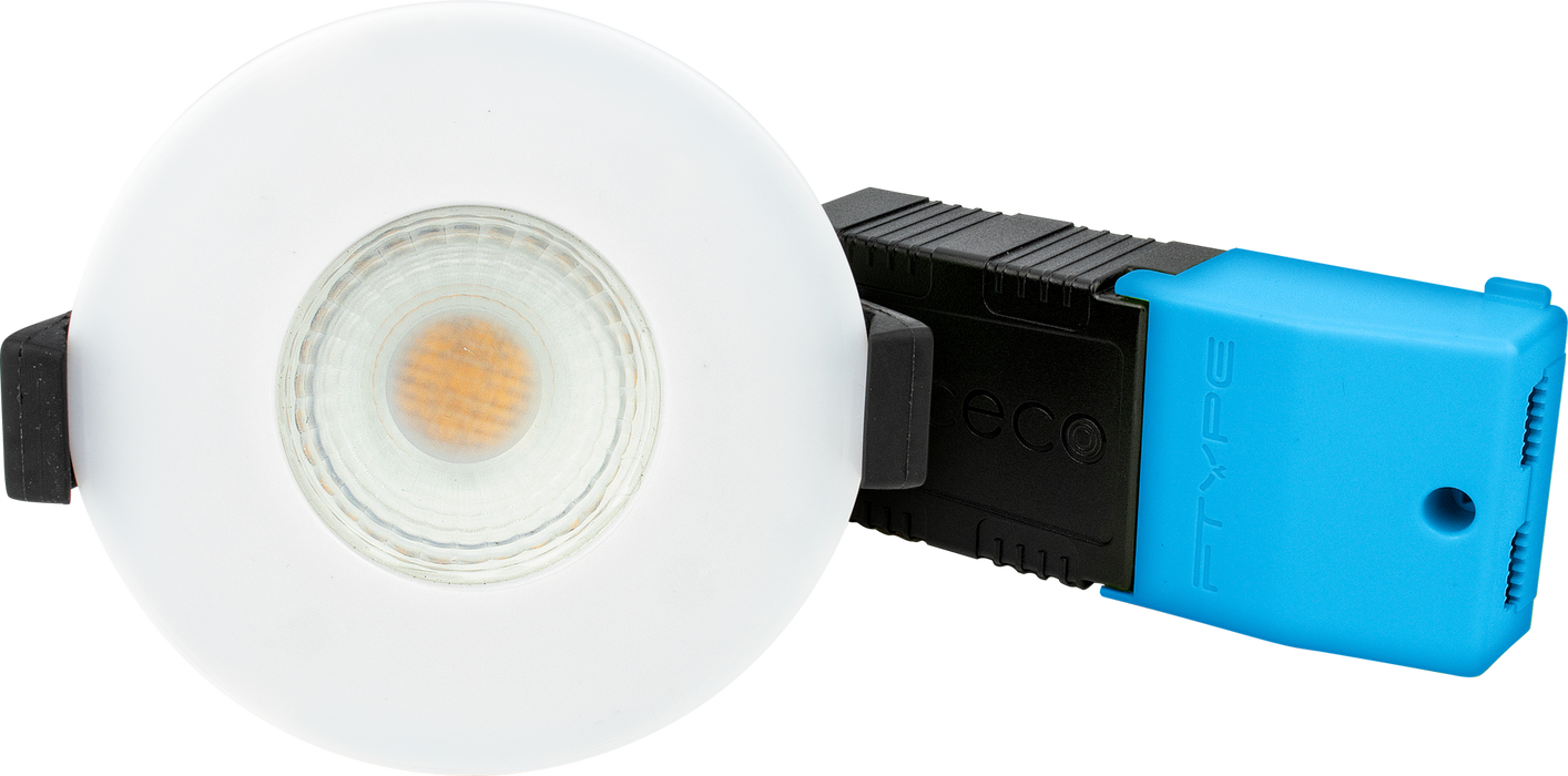 Luceco Smart FType Compact Flat 6W CCT & RGB IP65 Downlight - westbasedirect.com