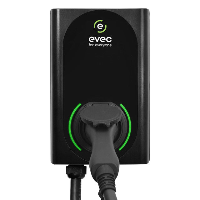 EVEC EDC01 PowerPair Dual Wall Mounted Smart EV Charger 7.4kW Single Phase Universal Socket & Tethered Type 2
