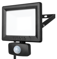 Luceco EFLD30B40P 30W 2400lm 4000K IP65 Slimline PIR Floodlight Black