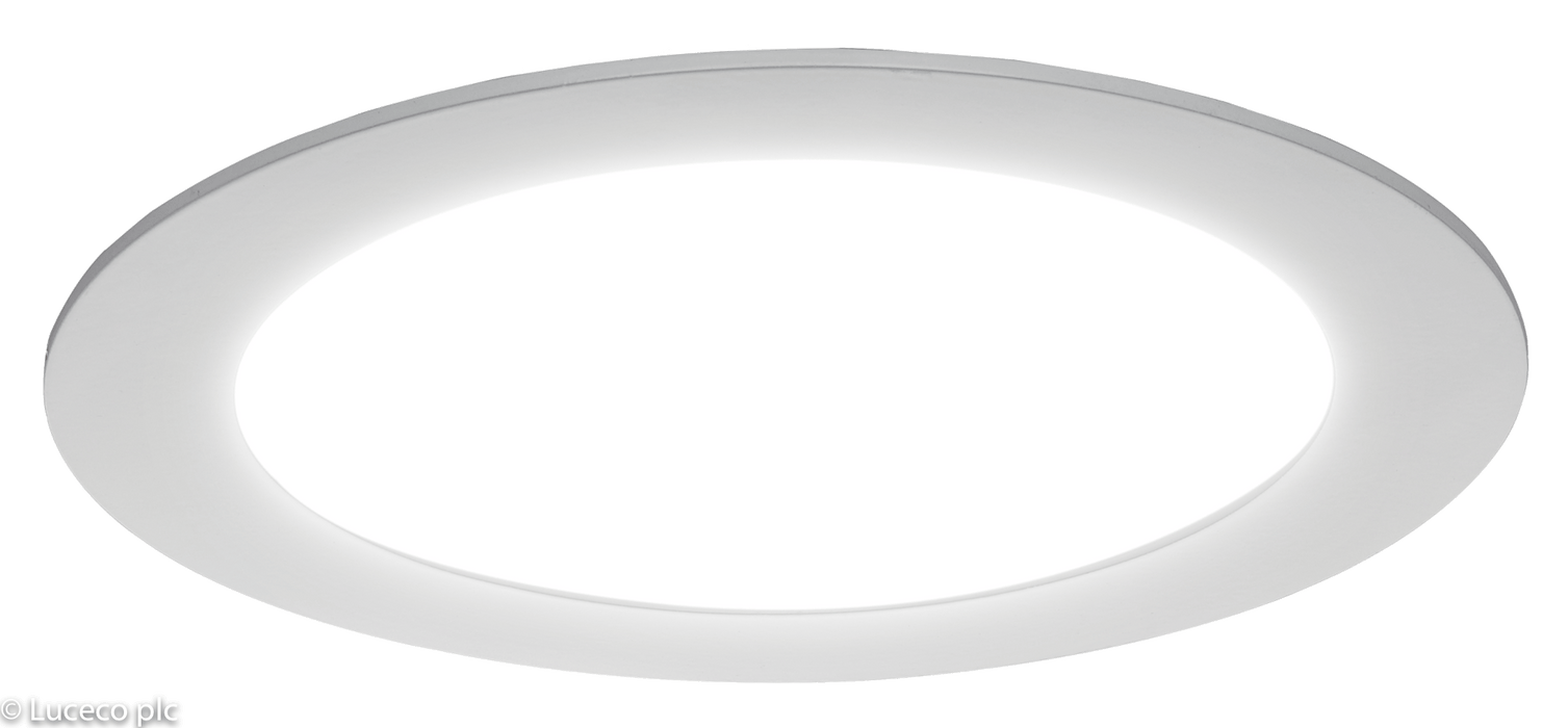 Luceco LuxPanel Eco Circular Ø170mm 12W 3000K Standard Slimline LED Downlight - westbasedirect.com