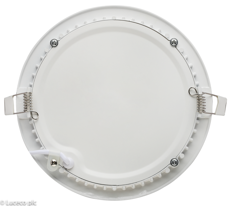 Luceco LuxPanel Eco Circular Ø170mm 12W 3000K Standard Slimline LED Downlight - westbasedirect.com