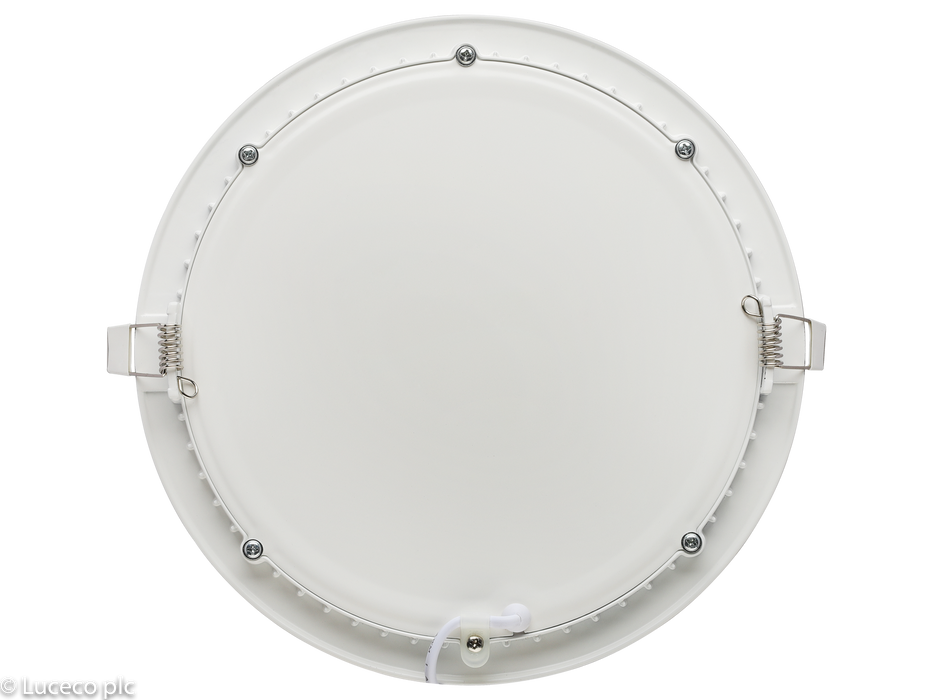 Luceco LuxPanel Eco Circular Ø220mm 18W 3000K Standard Slimline LED Downlight - westbasedirect.com