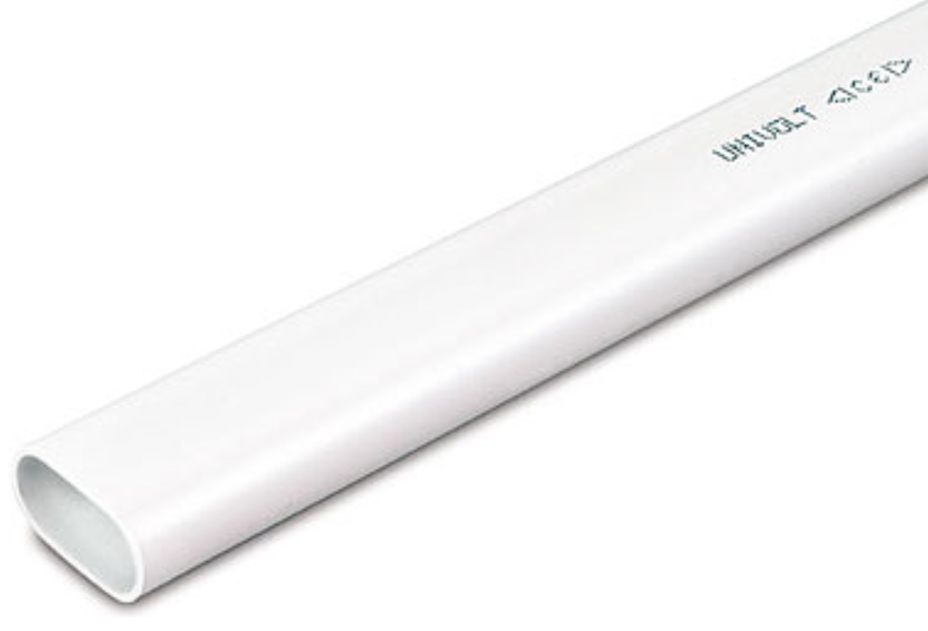 Univolt UFR25 25mm White PVC Oval Conduit 3m | LSF Cable Containment ...