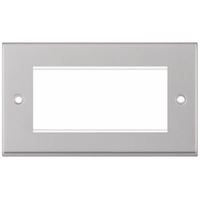 Selectric 7M-7 7M-PRO 4 Aperture Euro Media / Data Plate - Satin Chrome