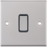 Selectric 7MPRO-707 7M-PRO 1 Gang 10AX Intermediate Switch - Satin Chrome, Grey Insert
