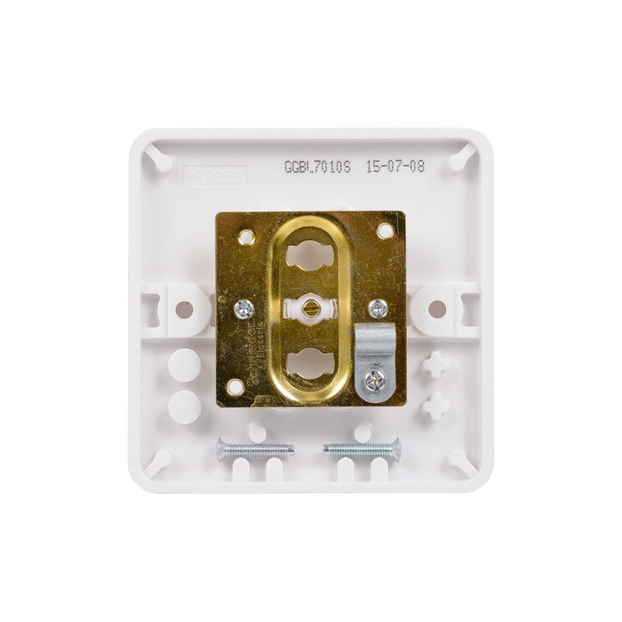 Schneider Electric GGBL7010S Lisse White Moulded Single TV/FM Co-Axial Socket Outlet (Display Packaged) - westbasedirect.com