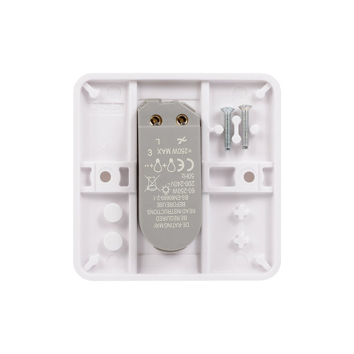 Schneider Electric GGBL6011CS Lisse White Moulded 1G 1-Way 250W/VA Mains & Low Voltage Dimmer Switch - westbasedirect.com