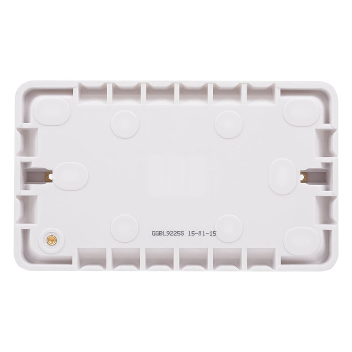 Schneider Electric GGBL9225S Lisse White Moulded 2G 25mm Deep Surface Pattress Box (Display Packaged) - westbasedirect.com