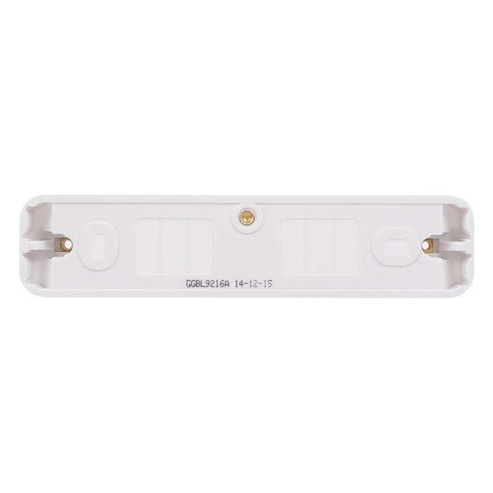 Schneider Electric GGBL9216A Lisse White Moulded 2G 16mm Deep Architrave Surface Pattress Box - westbasedirect.com