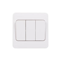 Schneider Electric GGBL1032WS Lisse White Moulded 10AX 3G 2-Way Wide Rocker Switch (Display Packaged)