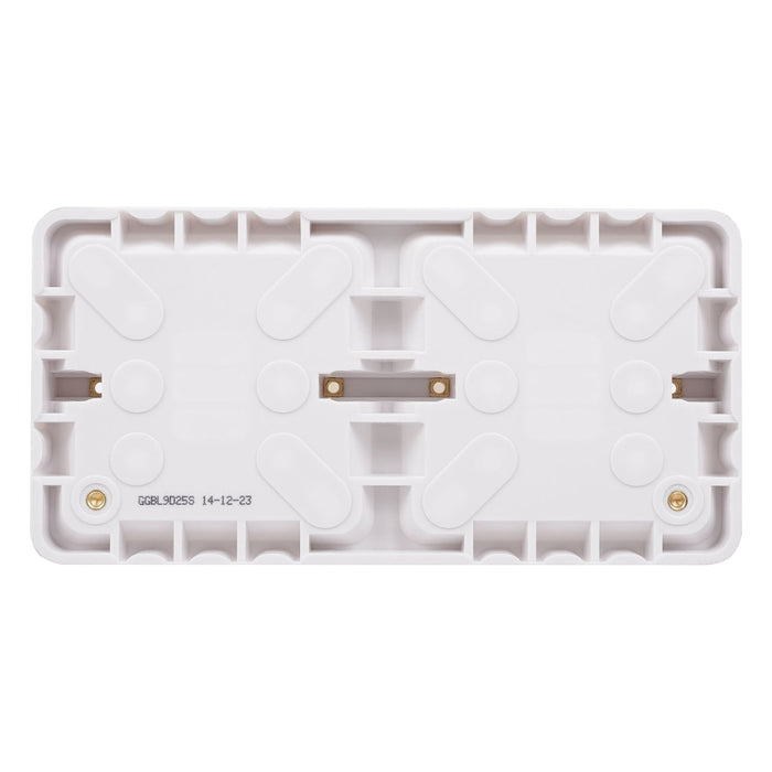 Schneider Electric GGBL9D25S Lisse White Moulded 2G 25mm Deep Dual Surface Pattress Box (Display Packaged) - westbasedirect.com