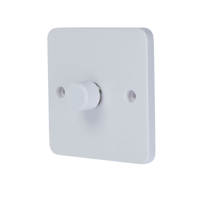 Schneider Electric GGBL6012LMS Lisse White Moulded 1G 2-Way 100W LED Mains Dimmer Switch - westbasedirect.com