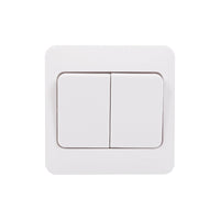 Schneider Electric GGBL1022WS Lisse White Moulded 10AX 2G 2-Way Wide Rocker Switch (Display Packaged)