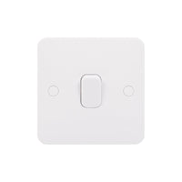 Schneider Electric GGBL1012S Lisse White Moulded 10AX 1G 2-Way Plate Switch (Display Packaged)