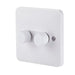 Schneider Electric GGBL6022LMS Lisse White Moulded 2G 2-Way 100W LED Mains Dimmer Switch - westbasedirect.com