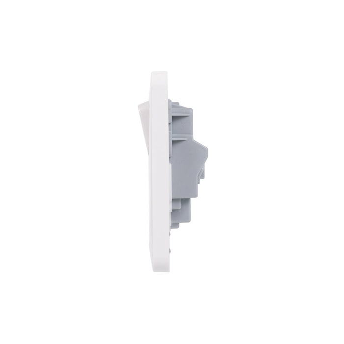 Schneider Electric GGBL3081 Lisse White Moulded 5A 1G Round Pin Switched Socket - westbasedirect.com