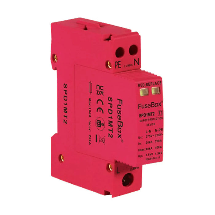 Fusebox SPD1MT2 Single Module Direct To Busbar Type 2 Surge Protection Device