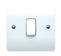MK Logic Plus K4871D2WHI White Moulded 20A 1 Gang SP 2 Way Plate Switch