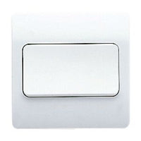 MK Logic Plus K4785WHI White Moulded 10A 1 Gang SP Intermediate Wide Rocker Plate Switch