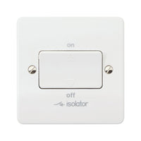 MK Logic Plus K4857WHI White Moulded 10A 1 Gang TP Fan Isolator with Switchlock & Padlock