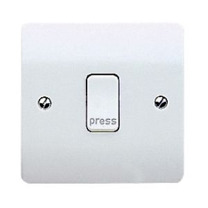 MK Logic Plus K4878PWHI 10A 1 Gang 2 Way Push Switch “Press ...