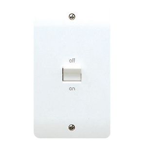 Buy MK Logic Plus K5205WHI 50A 2 Gang DP Switch | White Moulded ...