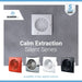 Blauberg CALM-100-H Low Noise Energy Efficient Bathroom Extractor Fan with Humidity Sensor White - 4" 100mm - westbasedirect.com