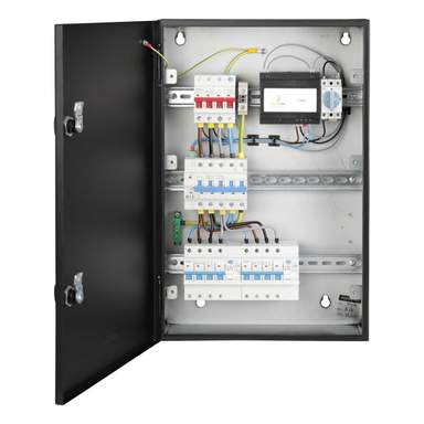 Matt:e ARD-2-32-TP-R 3 Phase O-PEN EV Connection Unit & Auto Reset 5 Pole Isolator with 2x32A TPN Type A RCBOs - westbasedirect.com