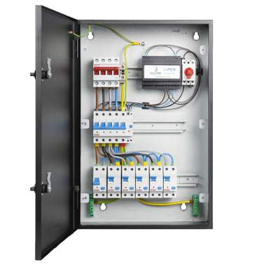 Matt:e EVU-6-32-R 3 Phase EV Connection Unit with built in O-PEN & 6x DP Type A RCBO's Suitable for 6x 32A SP Loads - westbasedirect.com