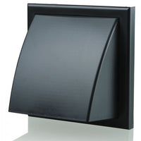 Blauberg DECOR 155X155/100HK BLACK Plastic Cowled Hooded Air Ventilation Wind Baffle Wall Grille 4