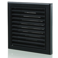 Blauberg DECOR 155X155/100S BLACK Plastic Vented Fixed Blade Air Ventilation Louvred Grille 4