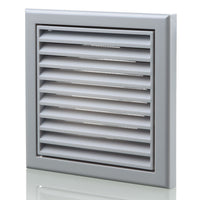 Blauberg DECOR 155X155/100S GREY Plastic Vented Fixed Blade Air Ventilation Louvred Grille 4