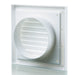 Blauberg BB-CHK-100-3-VSWH Cooker Hood Fixed Blade Grille Wall Vent Duct Kit Fan Extractor 4" 100mm White - westbasedirect.com