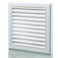 Blauberg DECOR 155X155/100S WHITE Plastic Vented Fixed Blade Air Ventilation Louvred Grille 4