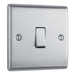 BG NBS13 Nexus Metal Intermediate Light Switch 10A - Brushed Steel - westbasedirect.com